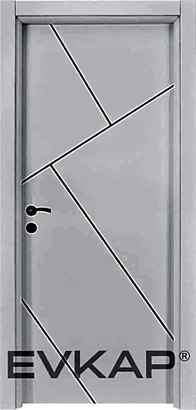 220 Beyaz Siyah Fuga Melamin Kapı