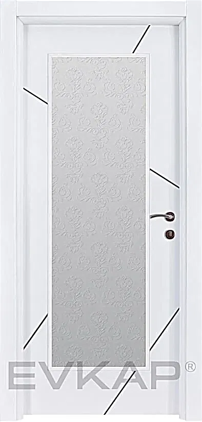 221 Beyaz Siyah Fuga Melamin Kapı